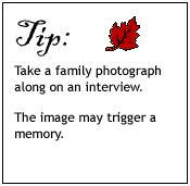 Take a family photo along on an interview.