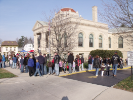[photo: library building, Christmas 2012]