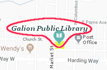 [map showing the location of the library]