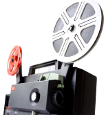 [stock photo of an old-fashioned movie projector]