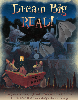 [Children's Summer Reading poster: Dream Big]